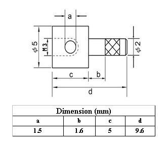 Micro Push Rod Connector (1.5mm) Gwphd001-2