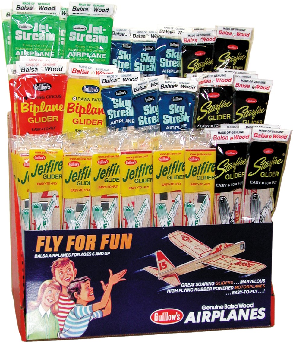 Balsa Planes 3-Tier 5-Assortment Combo Pack Display (120 pcs)
