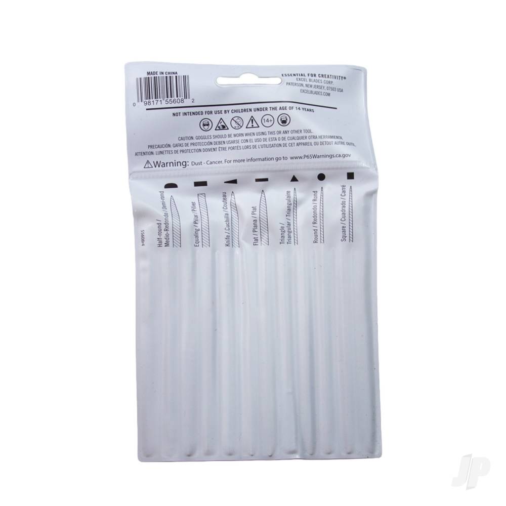 4in (10.1cm) Assorted Mini Files, Cut #2 (12 pcs) (Pouch)-3