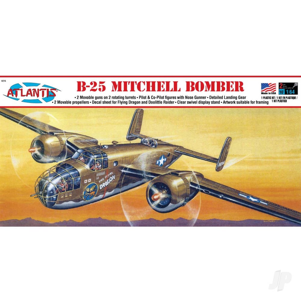 1:64 B-25 Flying Dragon with Swivel Stand
