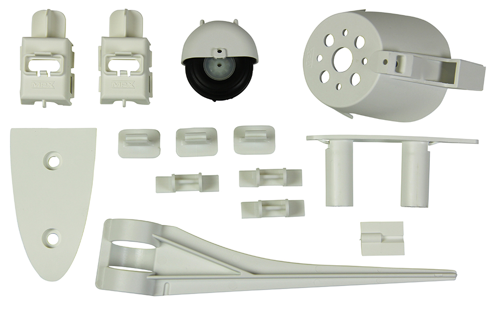 Set of plastic parts fuselage + tailplane
