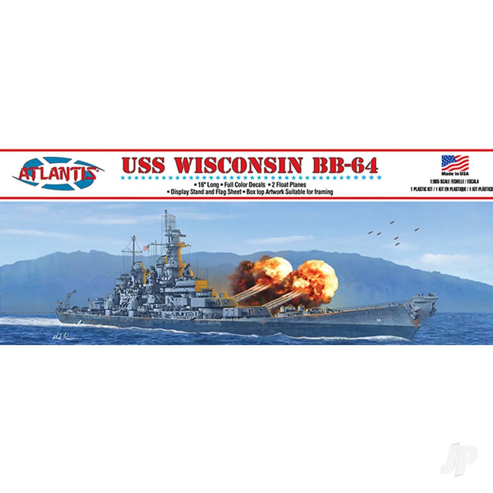 1:600 USS Wisconsin BB-64 Battleship 16 Inch