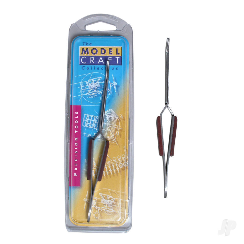 Reverse Action Tweezers Curved Tip/Fibre Grip (160mm) (PTW1128)-5