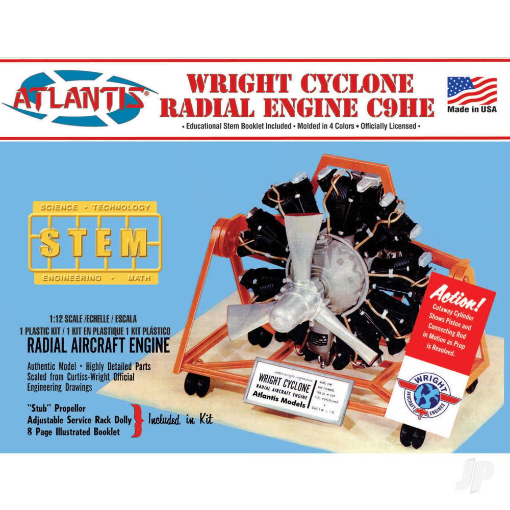 1:12 Wright Cyclone 9 Radial Engine STEM