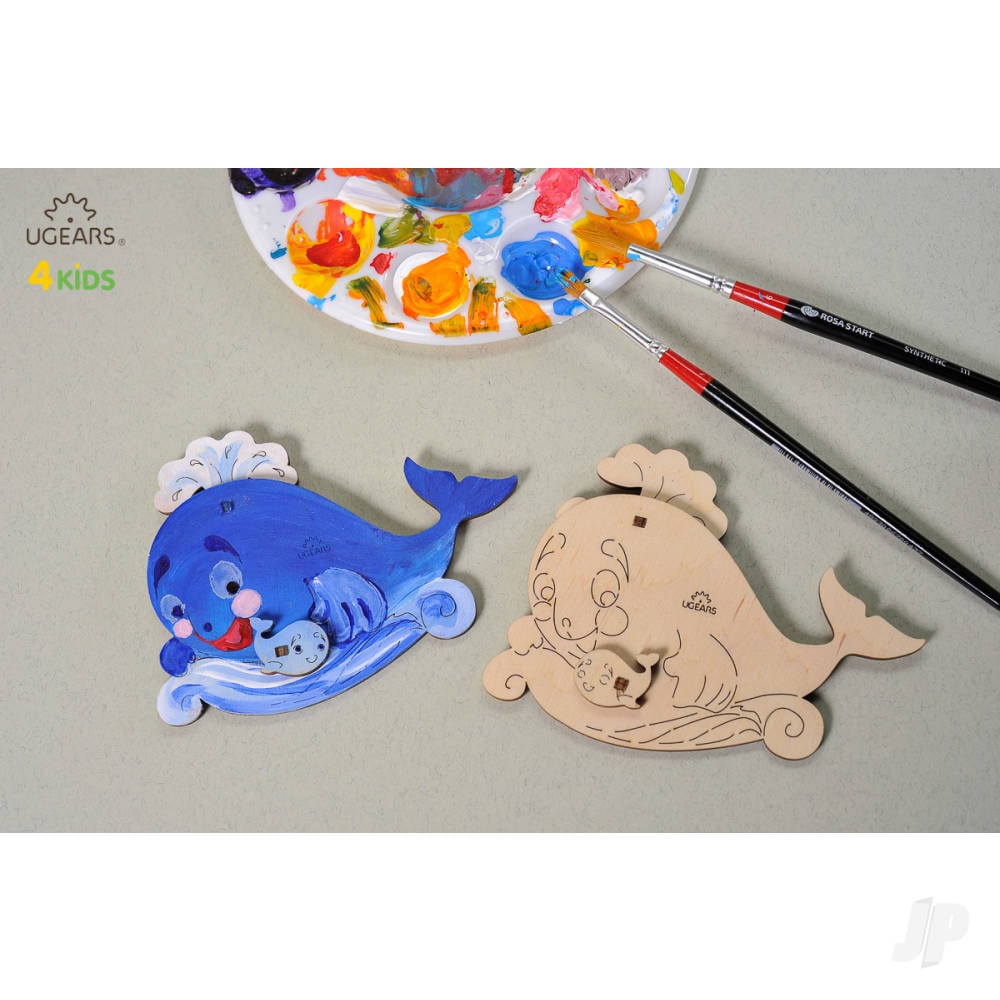 3D Colouring Model Whale-3