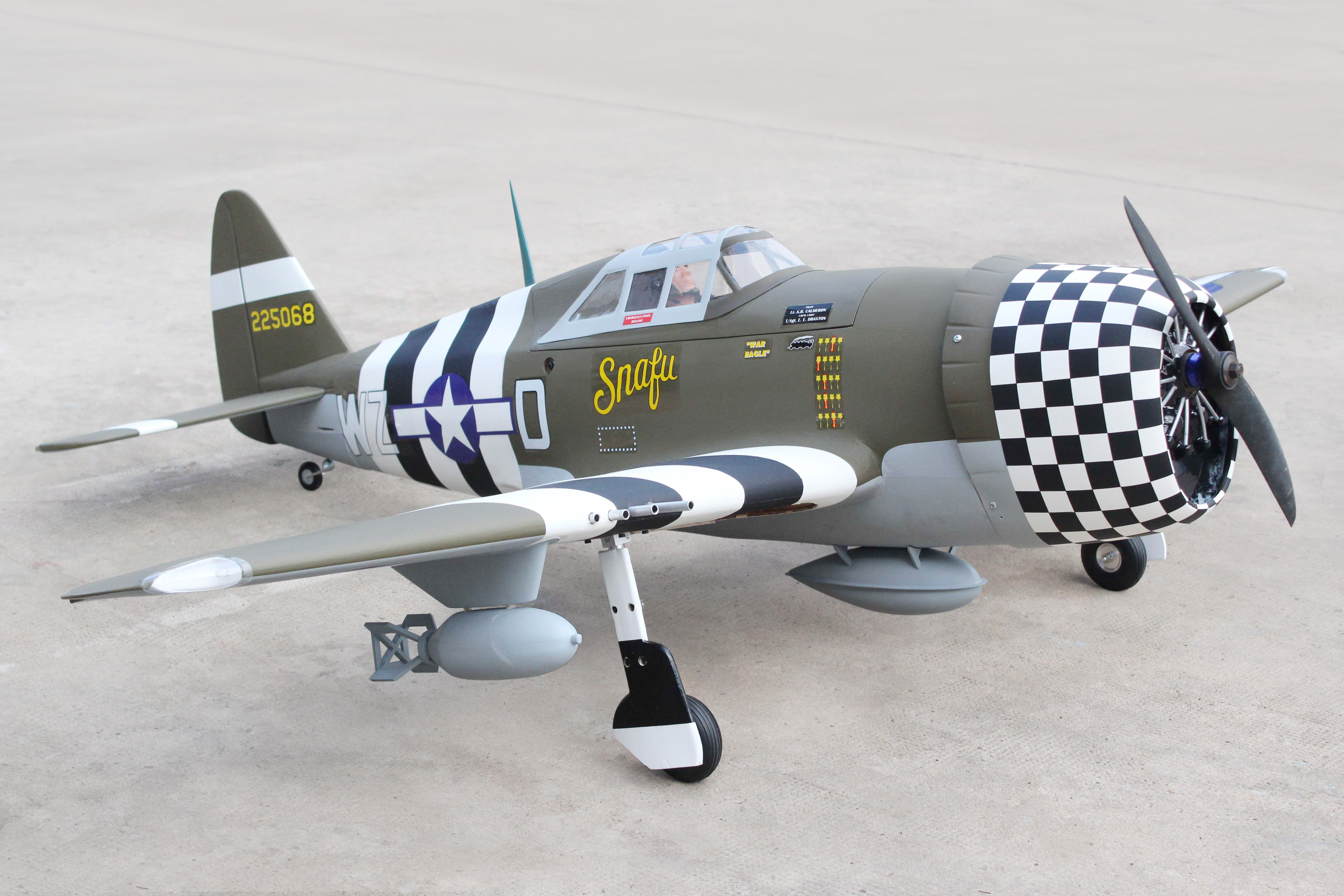 P-47G Thunderbolt Snafu (20cc) 1.6m (63in) with 84° Electric Retracts