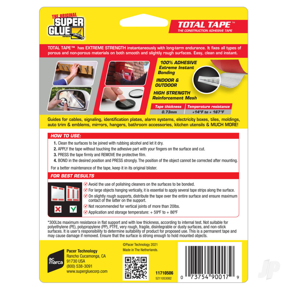 Double-Sided Permanent Mounting Tape (1 roll, 19mmx2.5m)-10