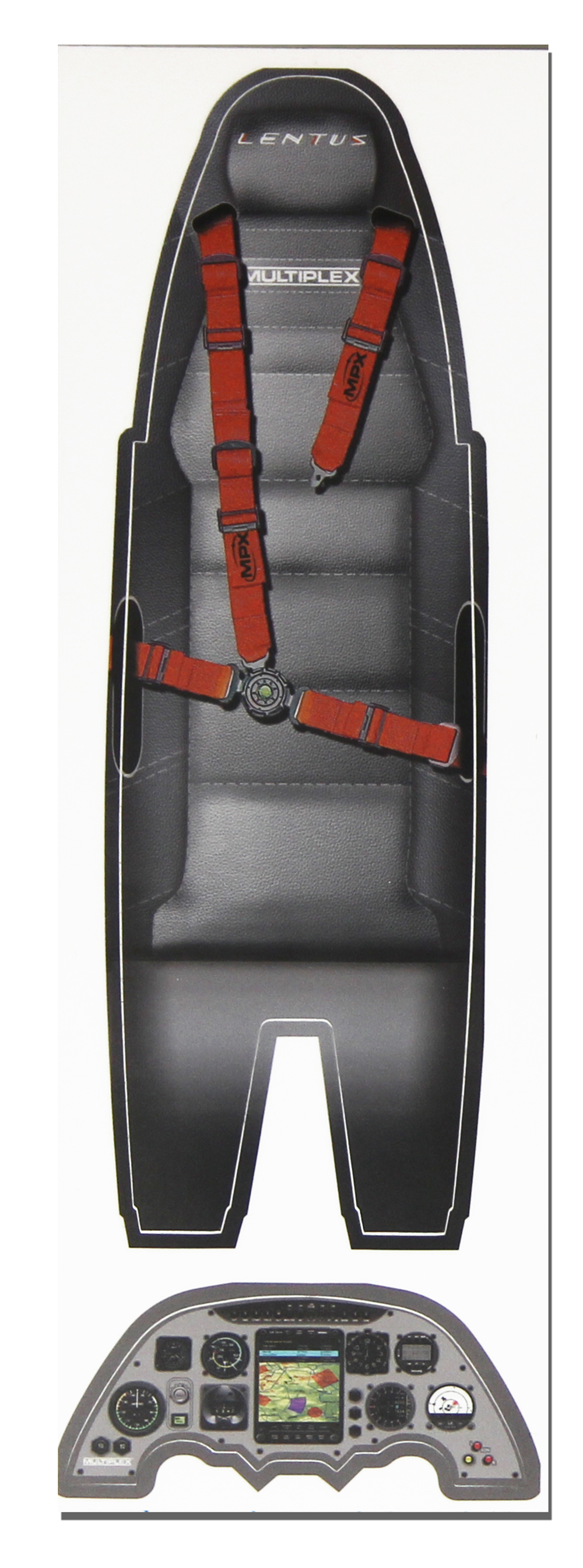 Decals for cockpit: seat + instruments LENTUS