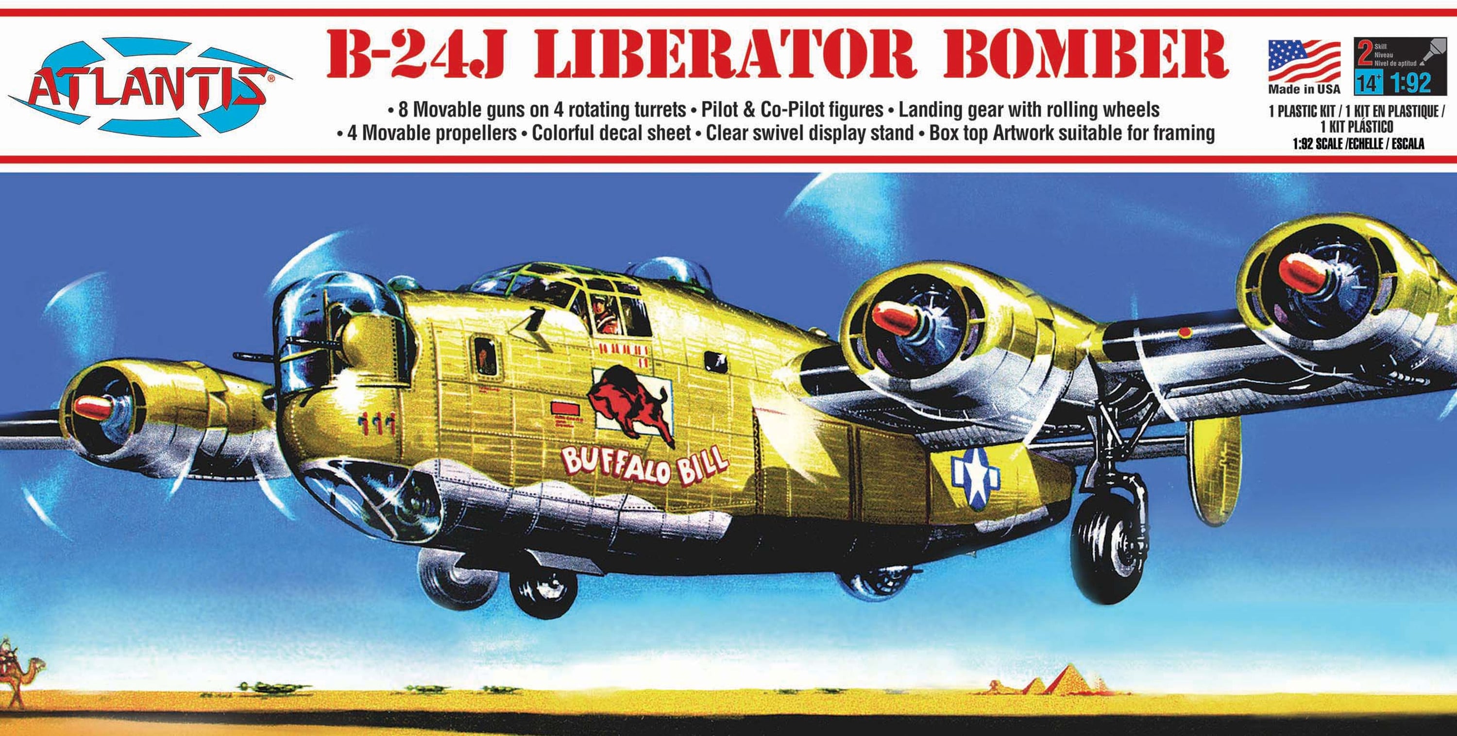 1:92 B-24J Bomber Buffalo Bill with Swivel Stand