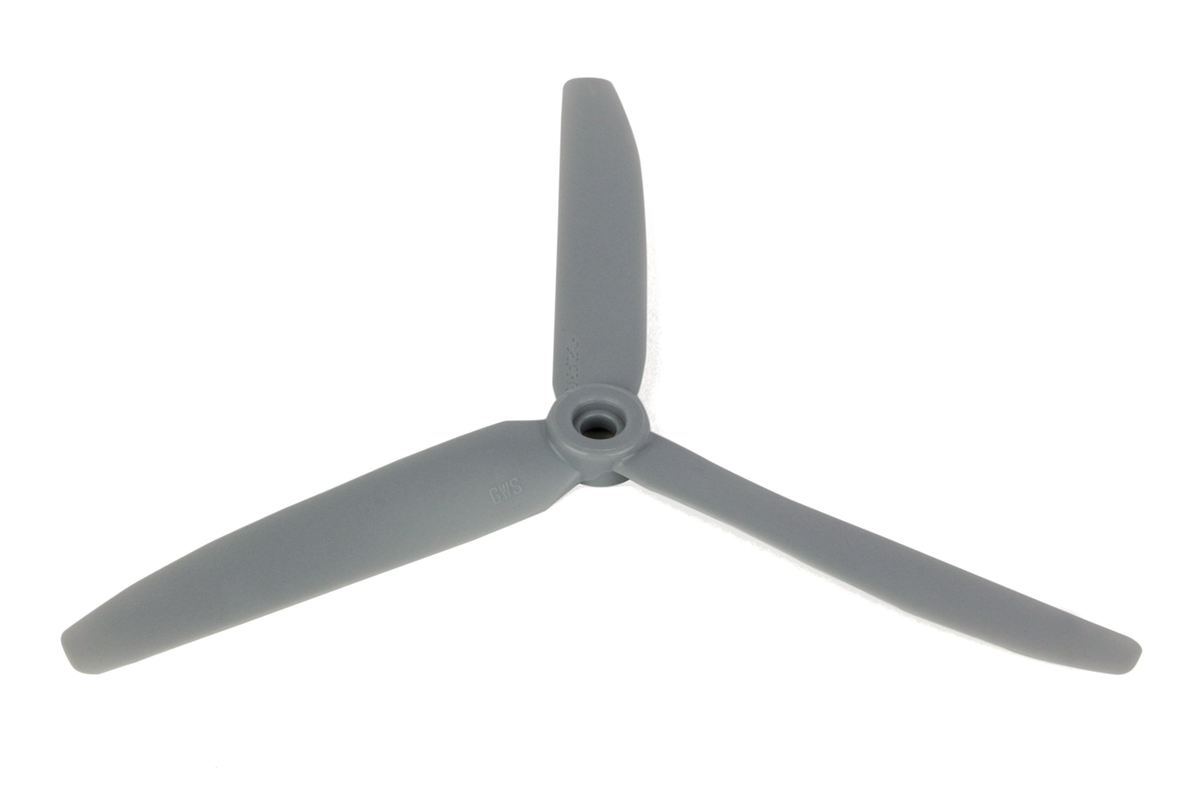 8x4 Slow Fly Propeller 3-Blade Black Opposite Rotation