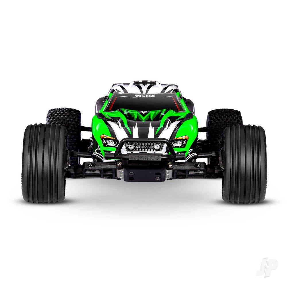 Traxxas Rustler HD 1:10 2WD RTR Stadium Truck, GreenX (+ TQ 2-ch, XL-5, Titan 550, 7-Cell NiMH, 4A USB-C Charger, Clipless Body)-2