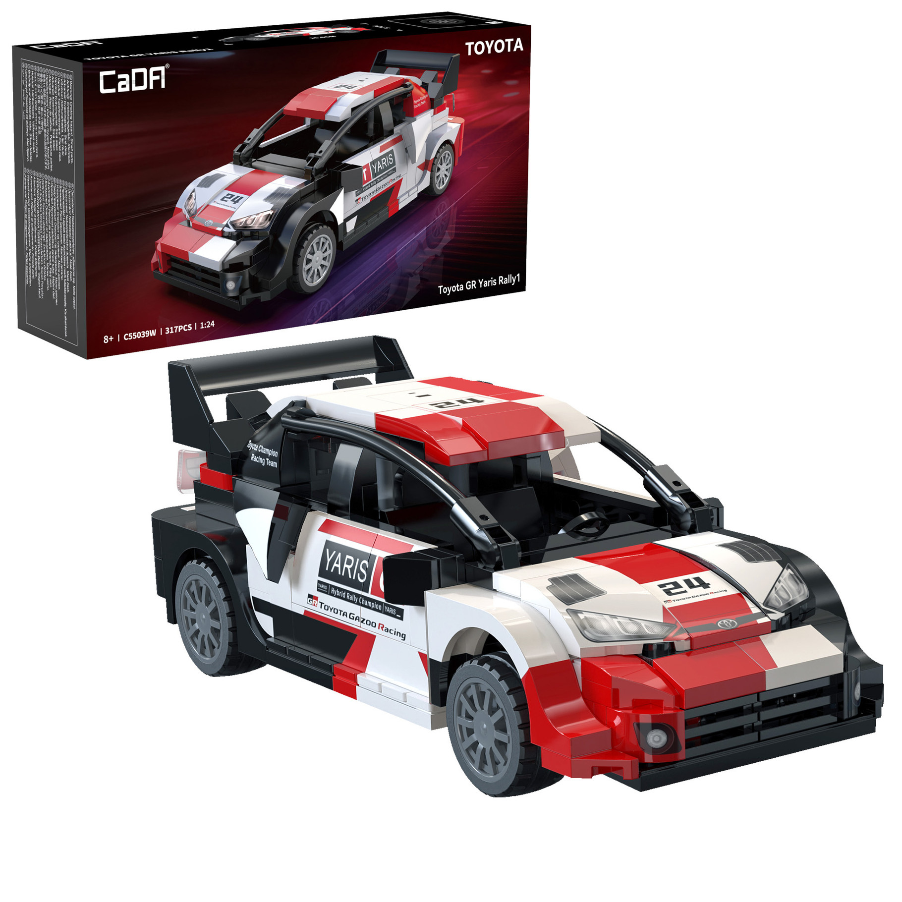CaDA 1:24 Toyota GR Yaris Rally 1 Car - 317 pcs