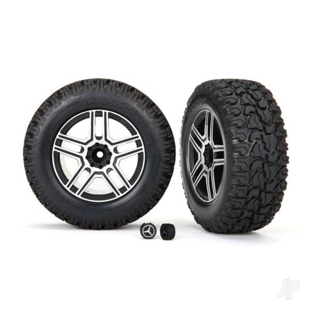Traxxas Tyres & Wheels, Assembled Glued 2.6in Black (2 pcs)