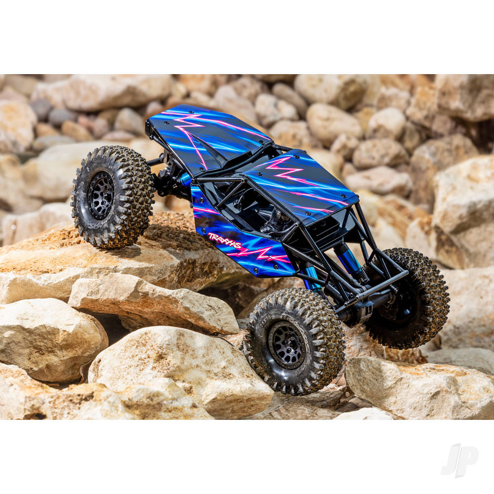 Traxxas TXC-4M Extreme Crawler 1:18 4X4 RTD Crawler, Blue (+TQ Compact, 3S BL, 3350Kv, Clipless Tube-Frame Body)-7