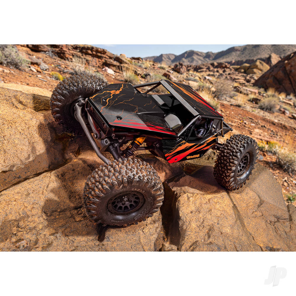 Traxxas TXC-4M Extreme Crawler 1:18 4X4 RTD Crawler, Orange (+TQ Compact, 3S BL, 3350Kv, Clipless Tube-Frame Body)-8