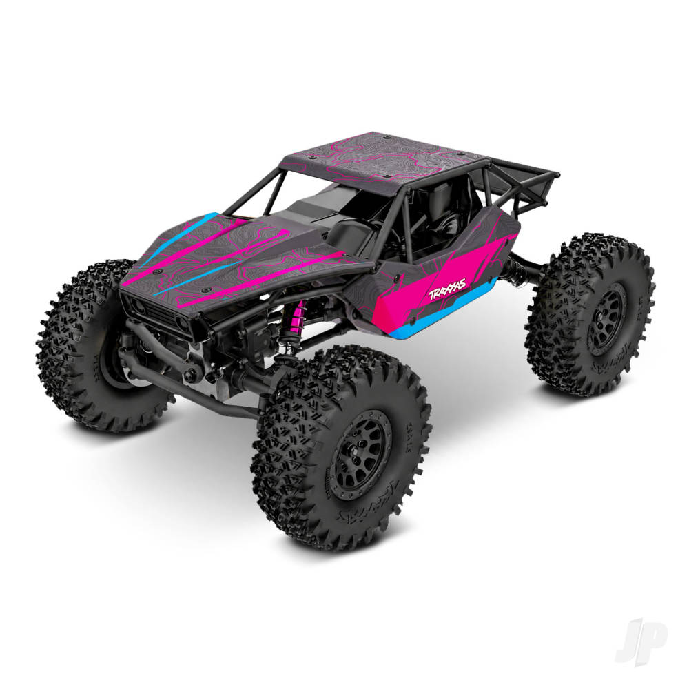 Traxxas TXC-4M Extreme Crawler 1:18 4X4 RTD Crawler, Pink (+TQ Compact, 3S BL, 3350Kv, Clipless Tube-Frame Body)-3