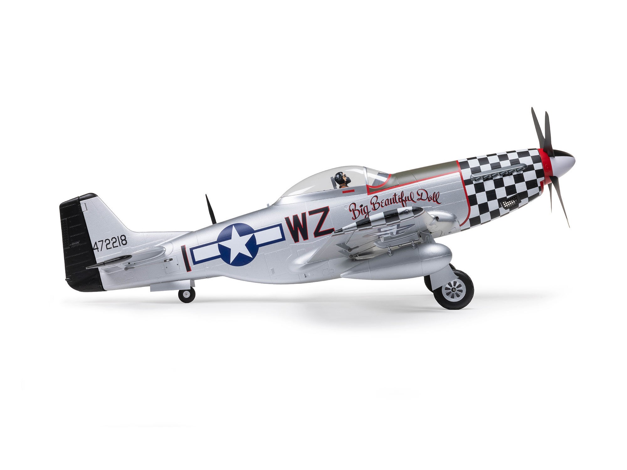 P-51D Mustang "Big Beautiful Doll" 1.5m BNF Basic with AS3X+-4