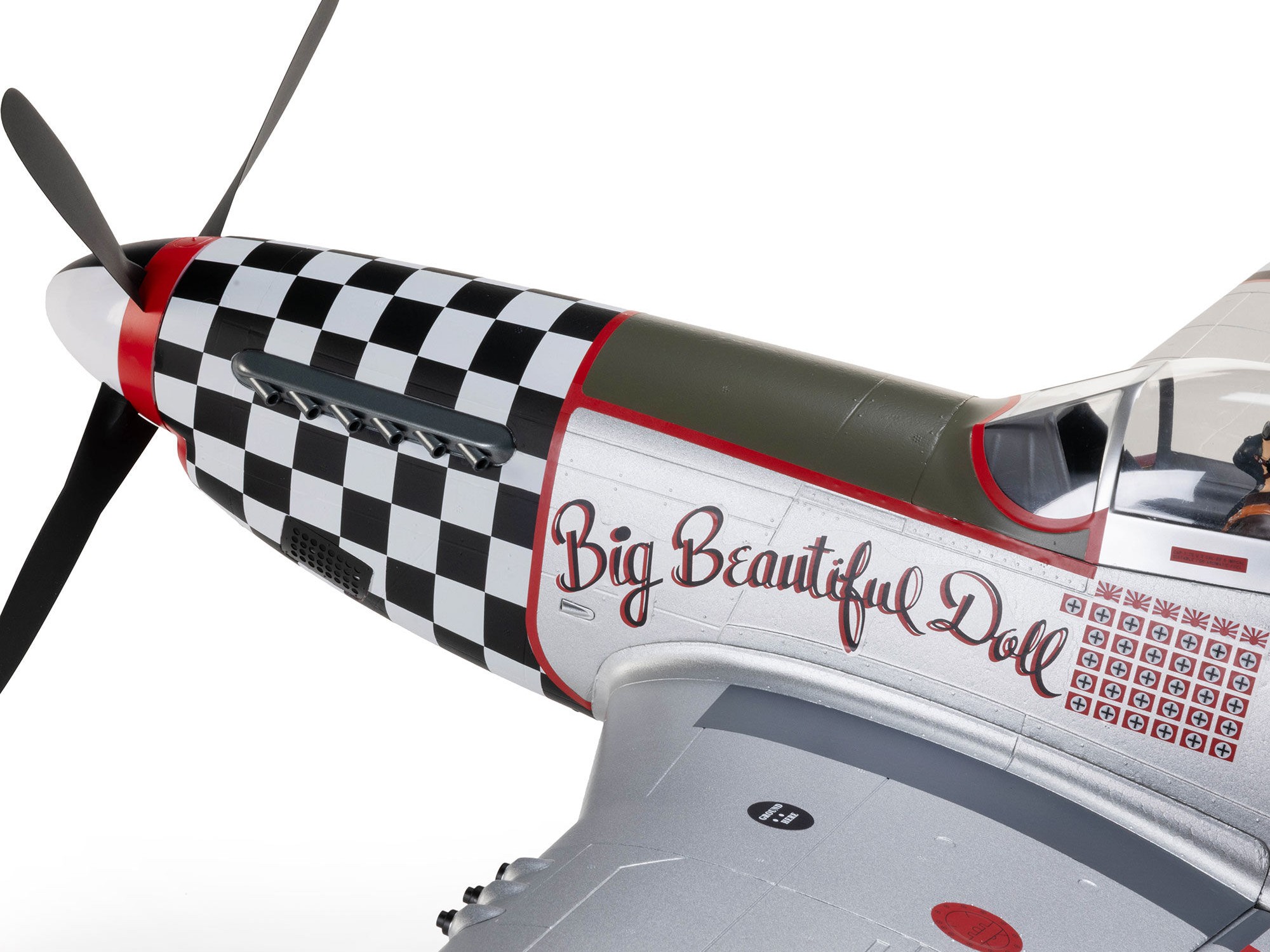 P-51D Mustang "Big Beautiful Doll" 1.5m BNF Basic with AS3X+-8