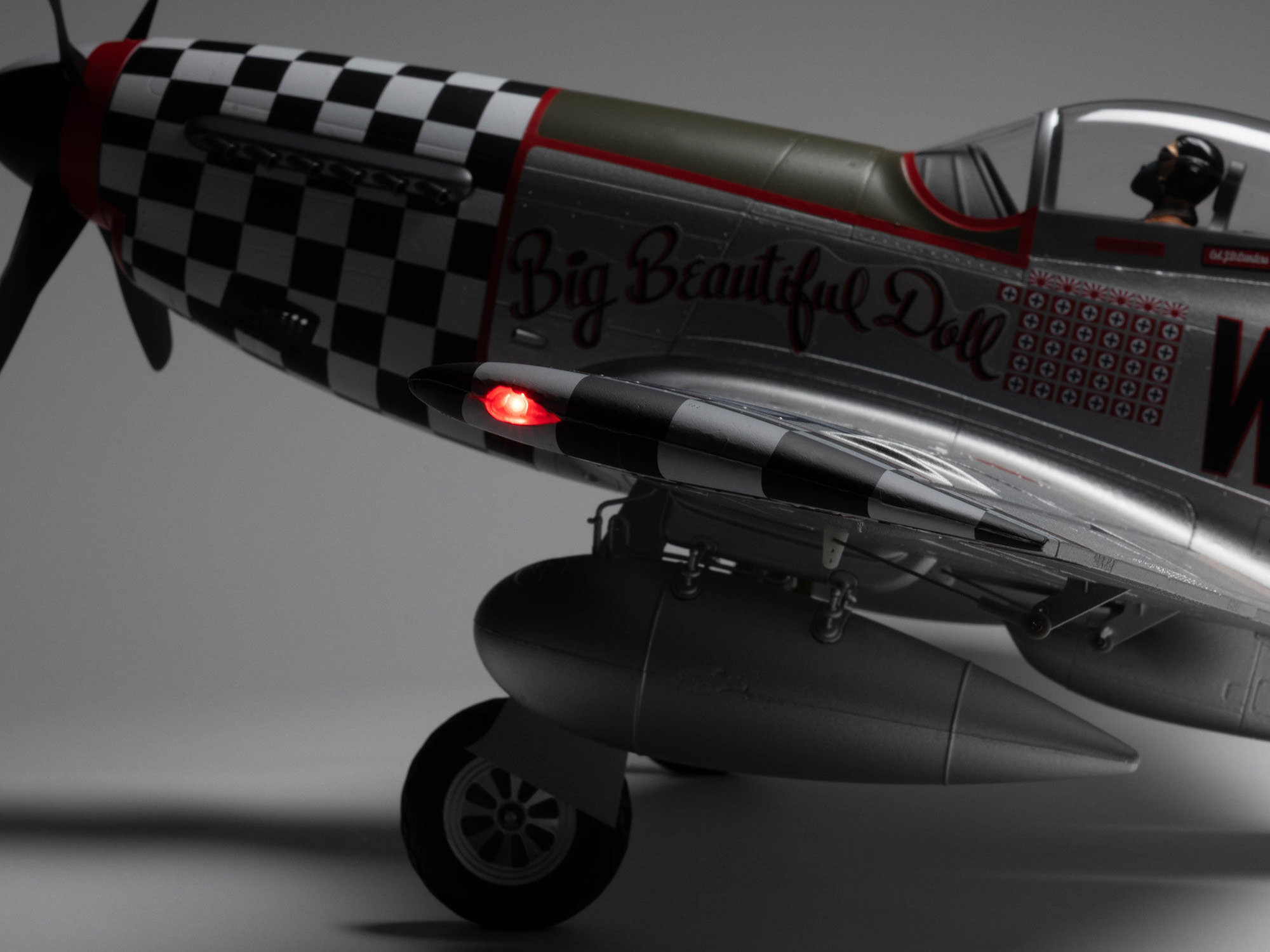 P-51D Mustang "Big Beautiful Doll" 1.5m BNF Basic with AS3X+-24