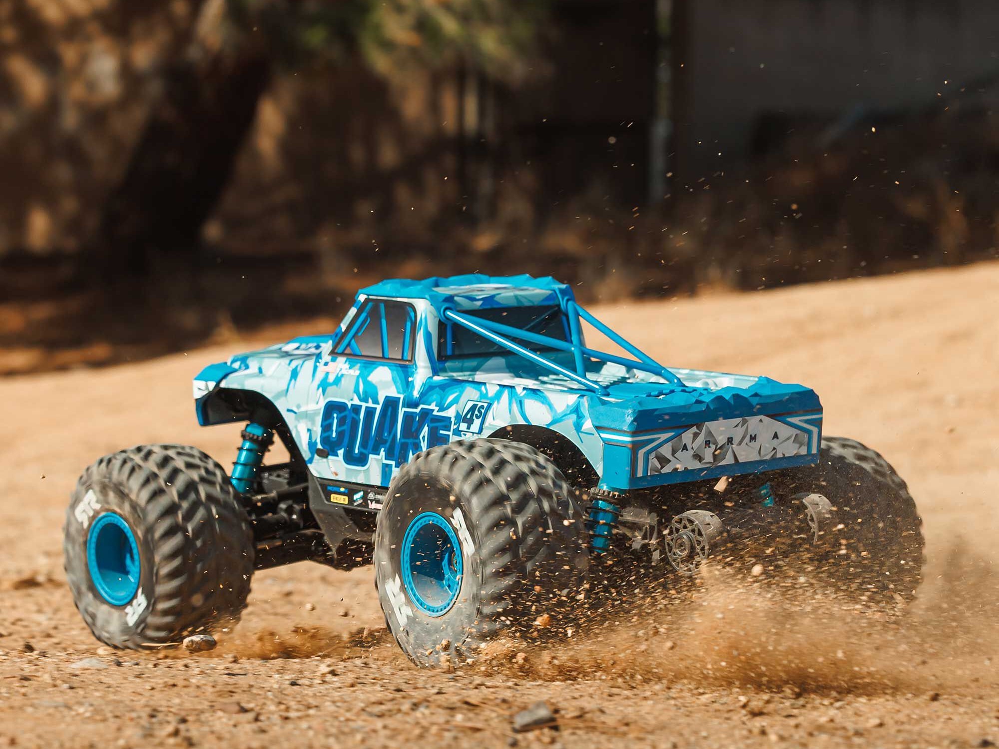 1/8 QUAKE 4S DSC 4X4 RTR Monster Truck, White/Blue-28