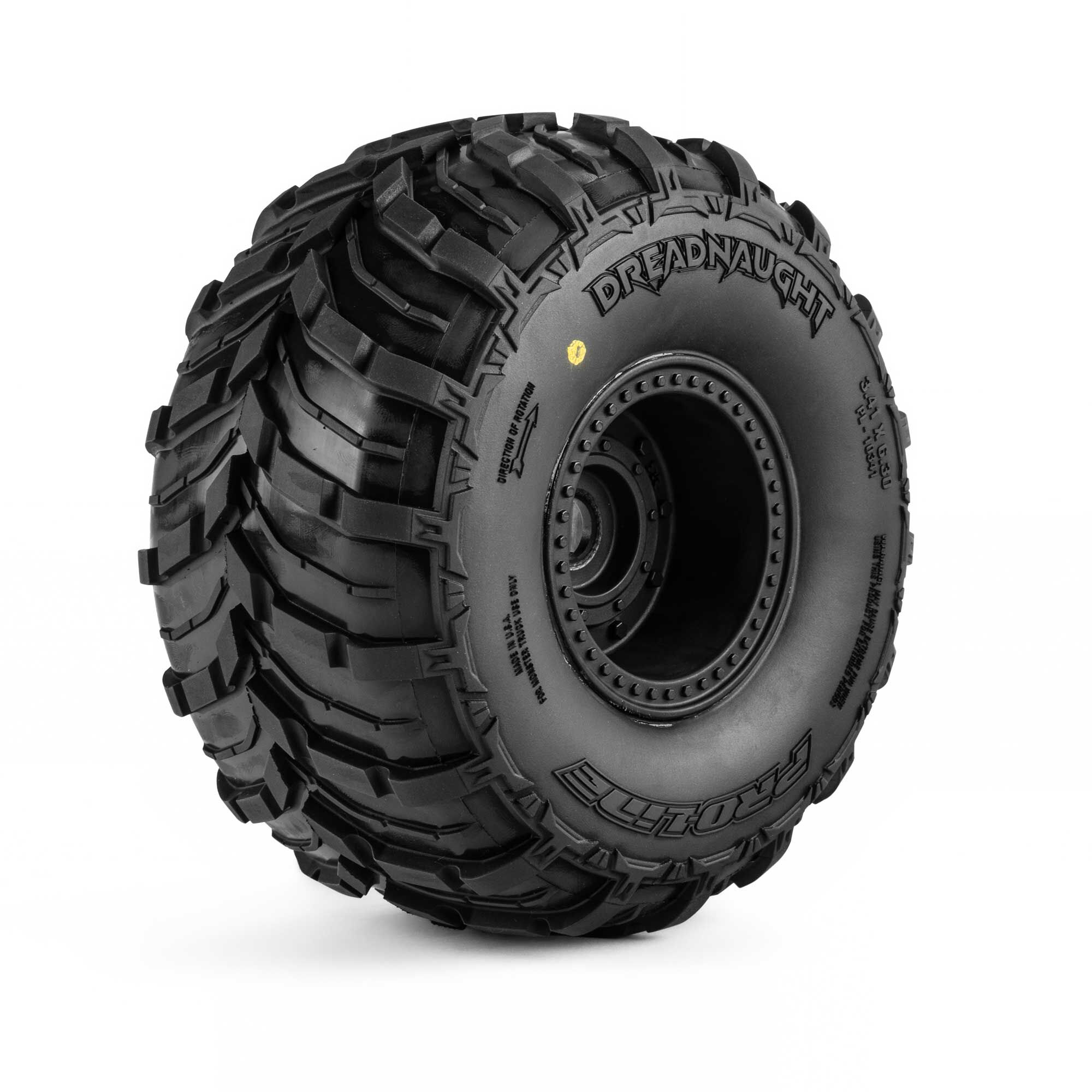 1/8 Dreadnaught Front/Rear Tire MTD QUAKE 4S Wheel (2): QUAK-1