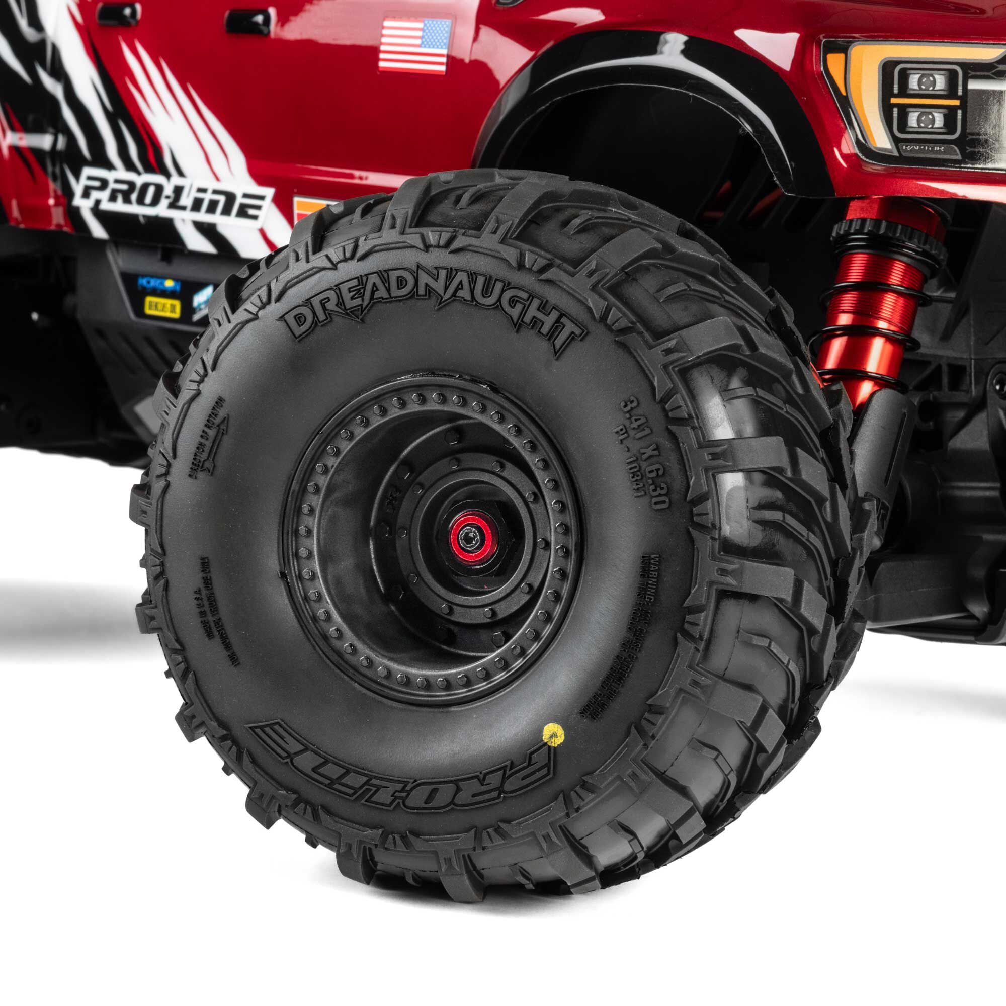 1/8 Dreadnaught Front/Rear Tire MTD QUAKE 4S Wheel (2): QUAK-7