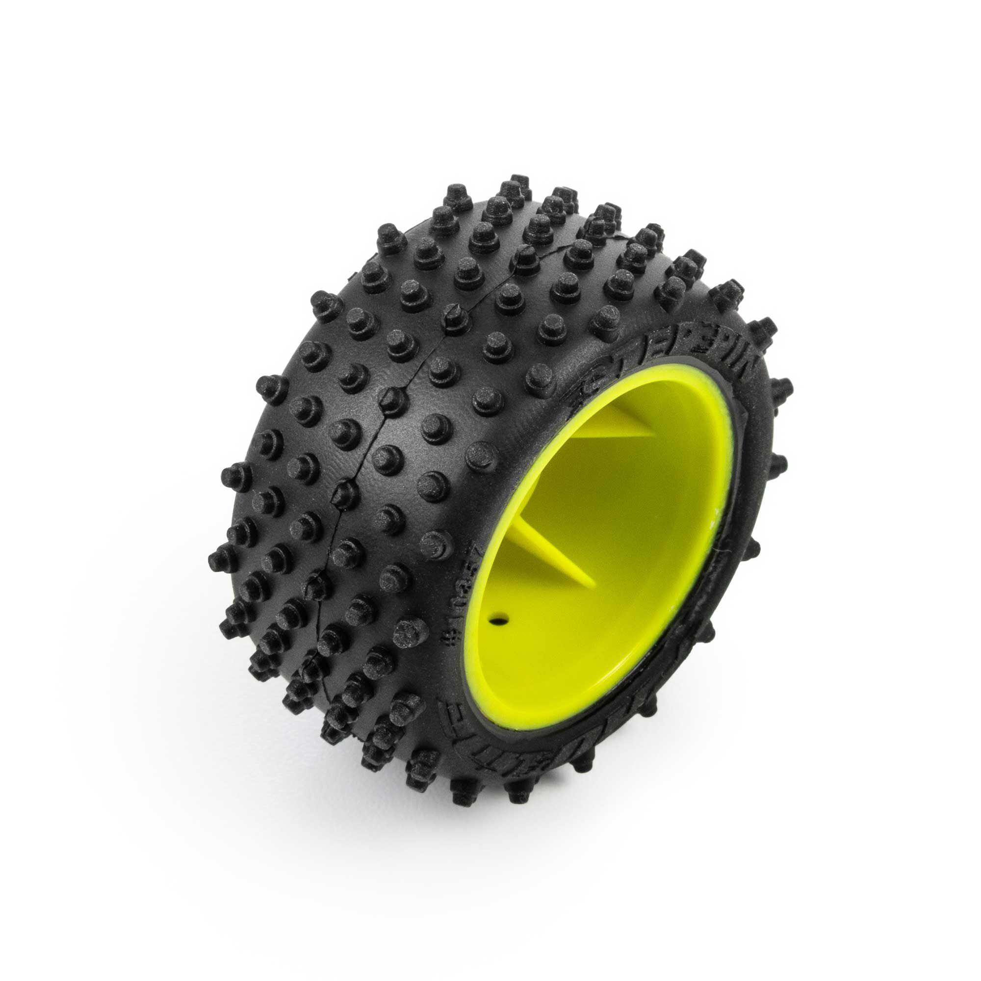 Edge Front / Step Pin Rear Tires Mounted 7mm Yellow (4): Los-5