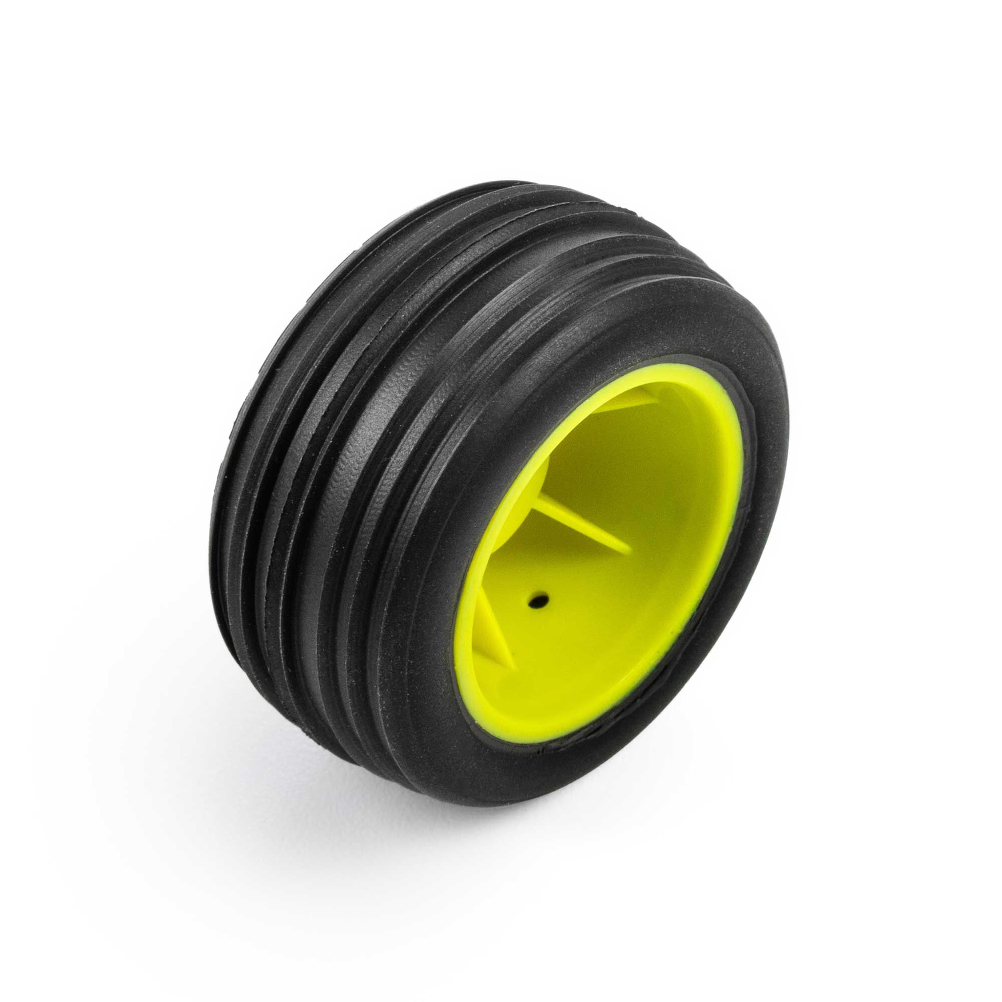 Edge Front / Step Pin Rear Tires Mounted 7mm Yellow (4): Los-6