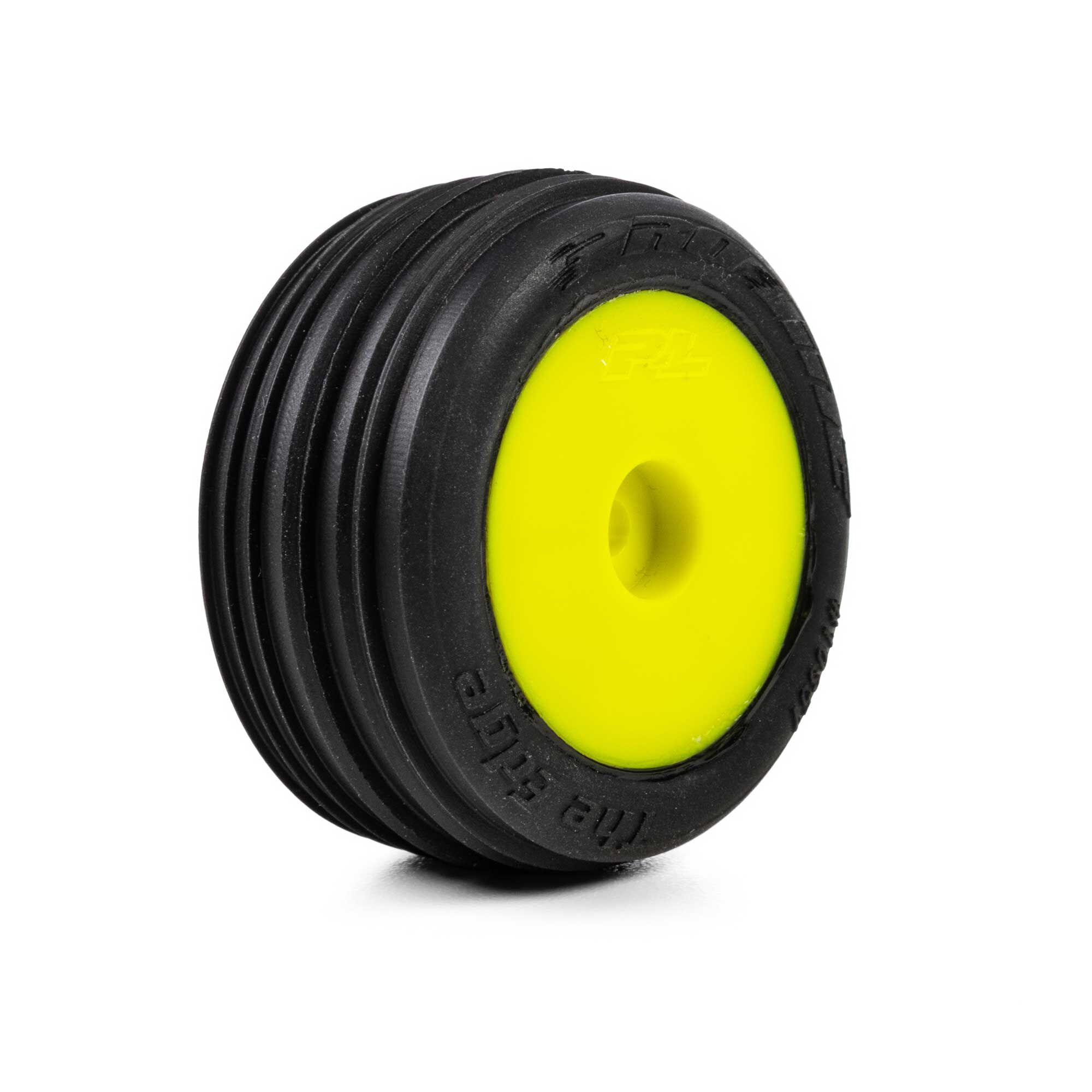 Edge Front / Step Pin Rear Tires Mounted 7mm Yellow (4): Los-9