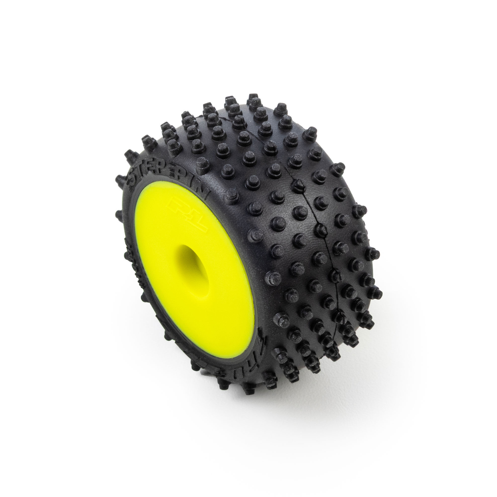 Edge Front / Step Pin Rear Tires Mounted 7mm Yellow (4): Los-11