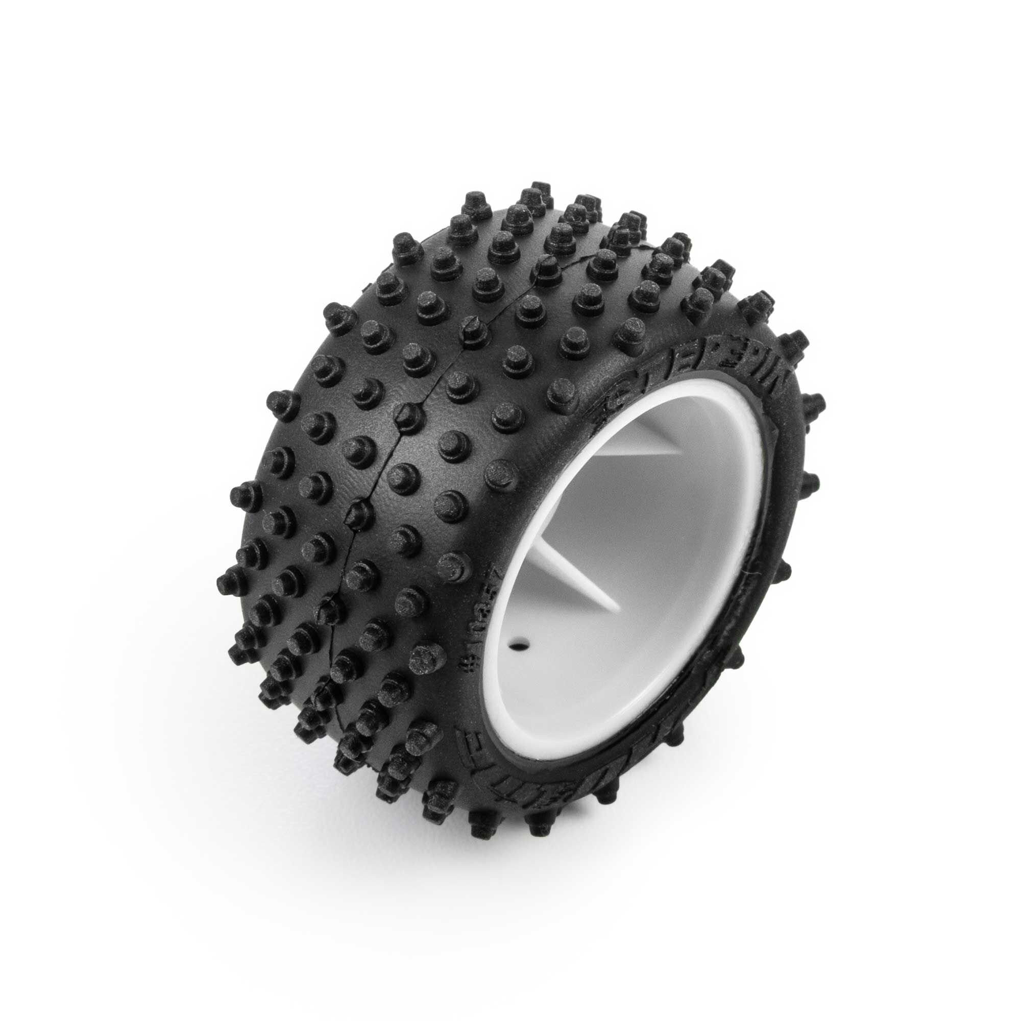 Edge Front / Step Pin Rear Tires Mounted 7mm White (4): Losi-4