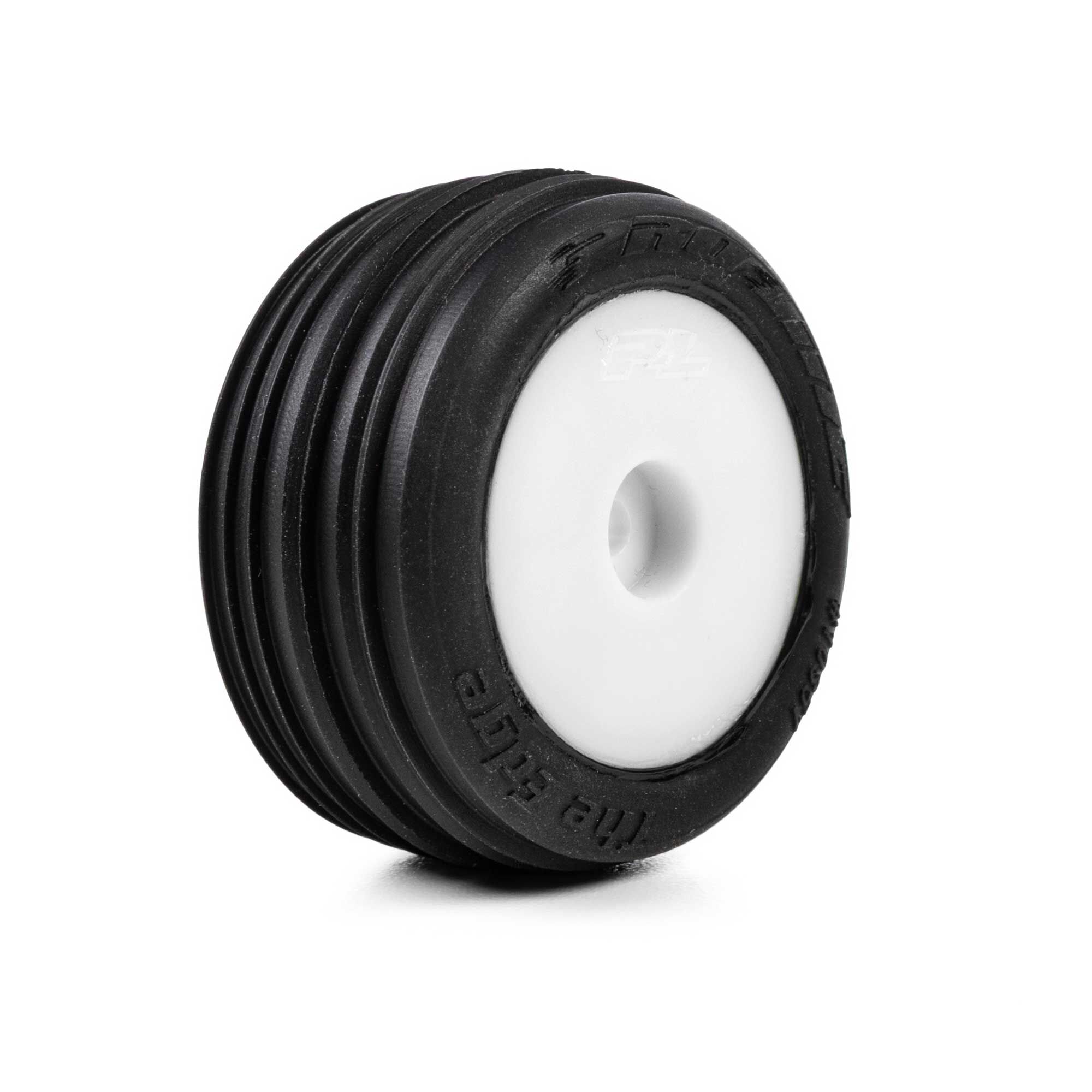 Edge Front / Step Pin Rear Tires Mounted 7mm White (4): Losi-8