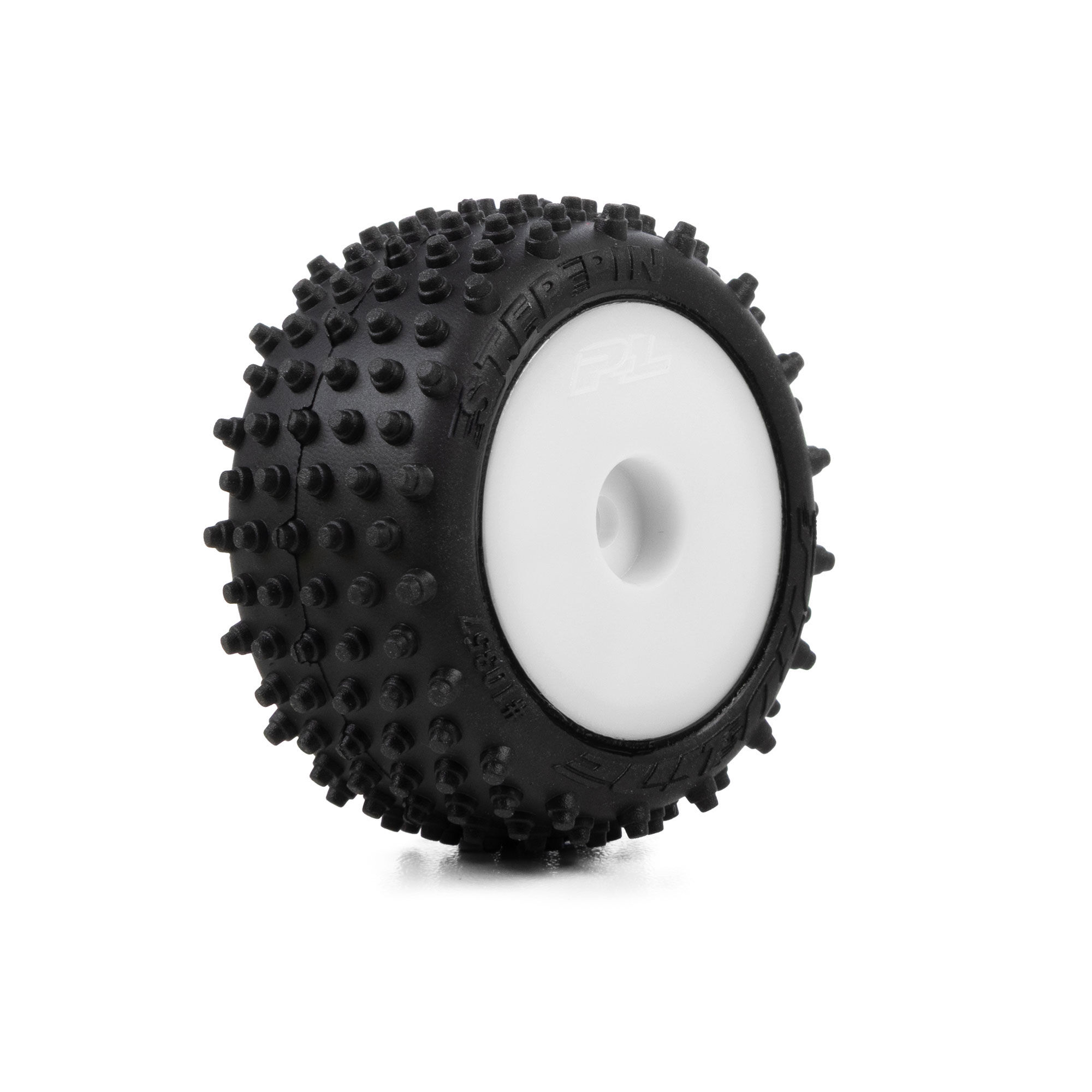 Edge Front / Step Pin Rear Tires Mounted 7mm White (4): Losi-9