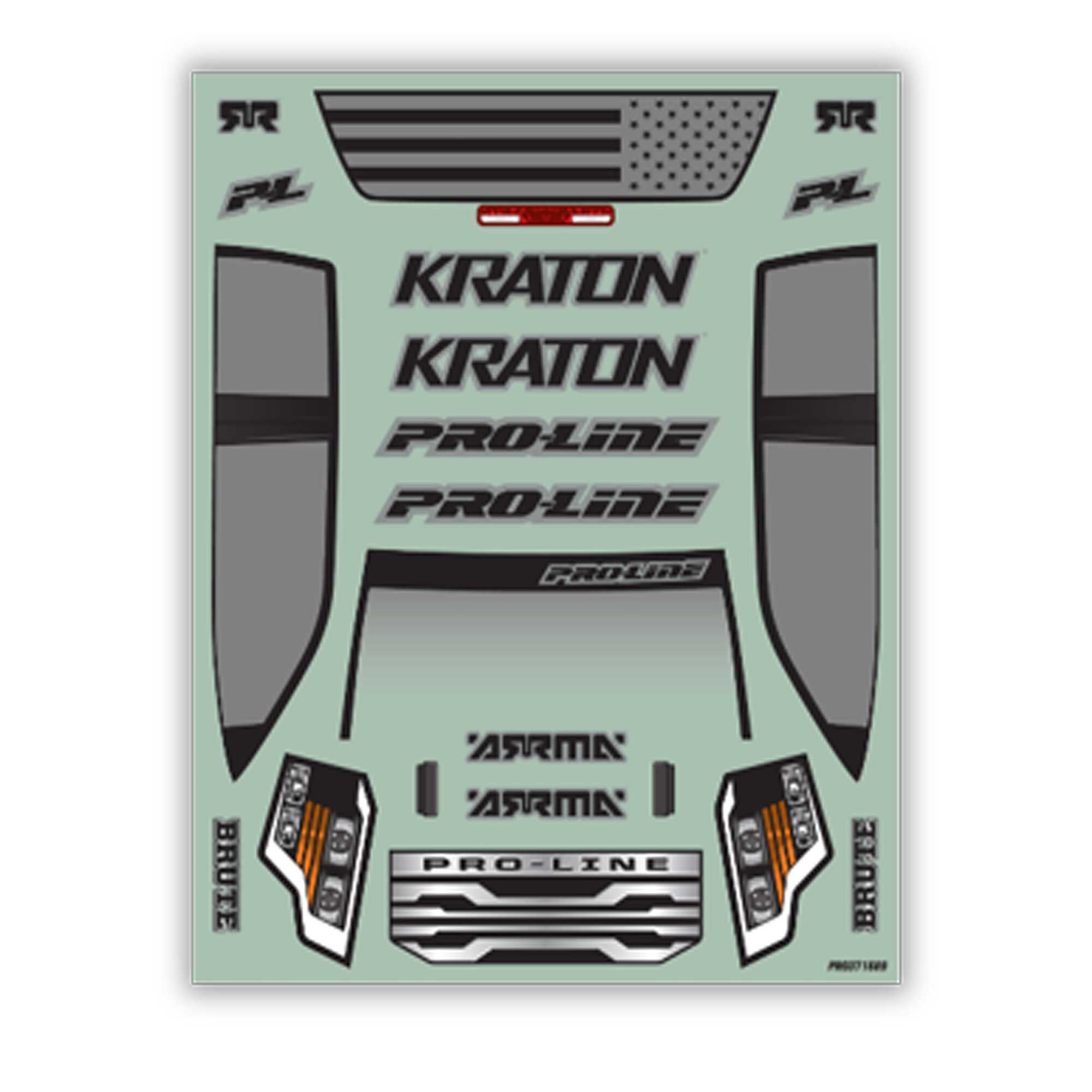 1/8 Brute Clipless Clear Body: ARRMA KRATON 6S-10
