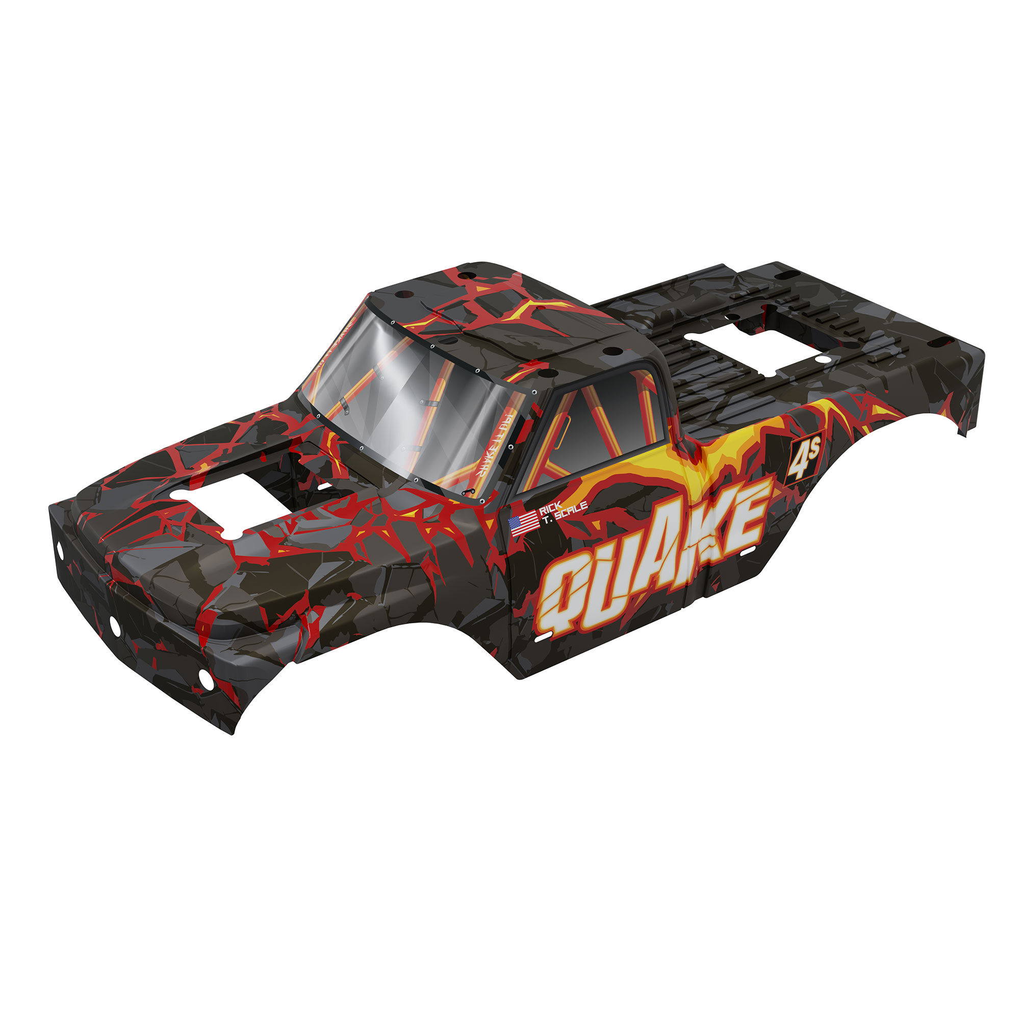 1/8 QUAKE 4S Brushless Clipless Painted Decaled Trimmed Body