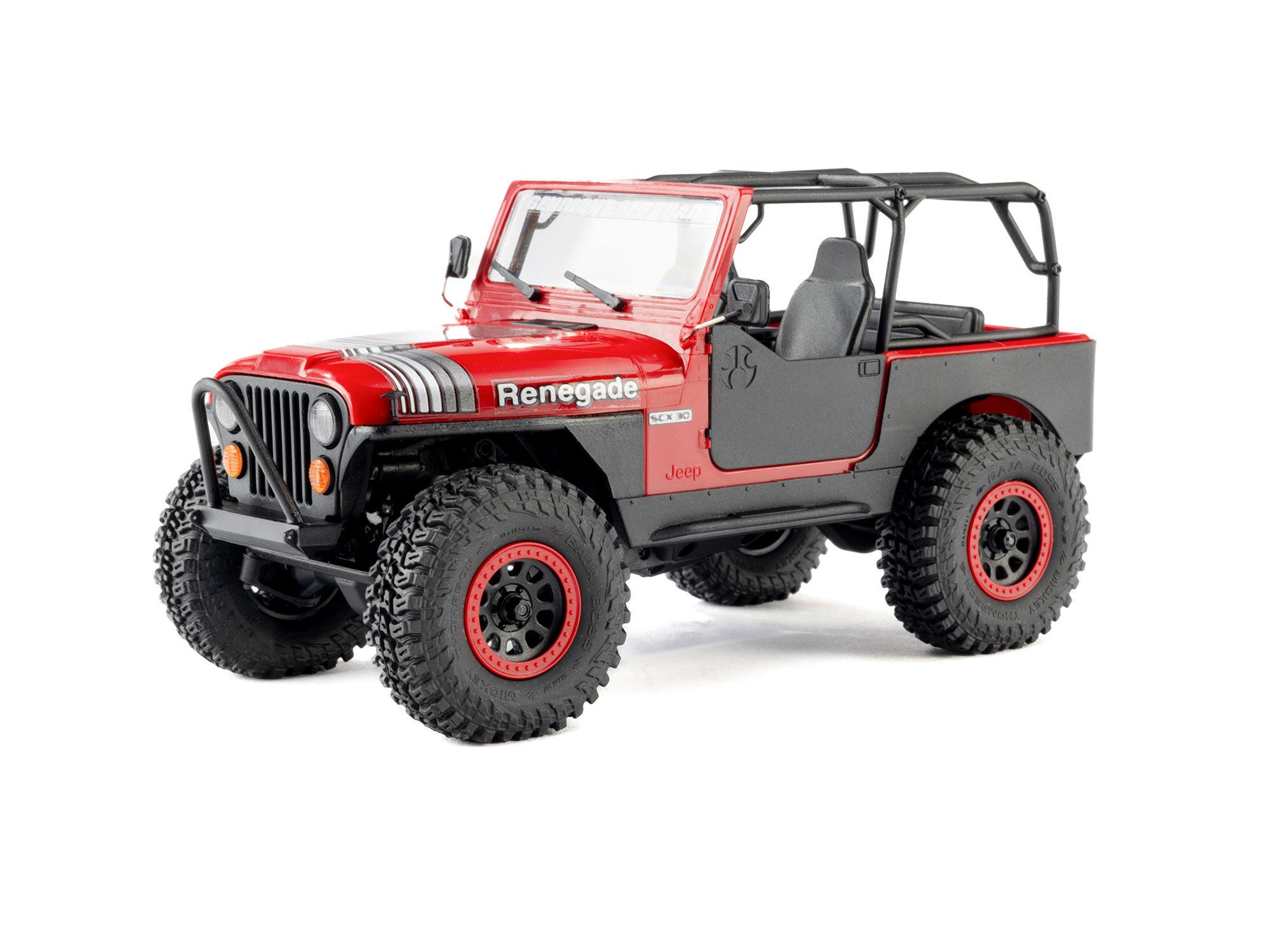1/30 SCX30 Jeep CJ-7 GenRight 4X4 RTR, Red-3