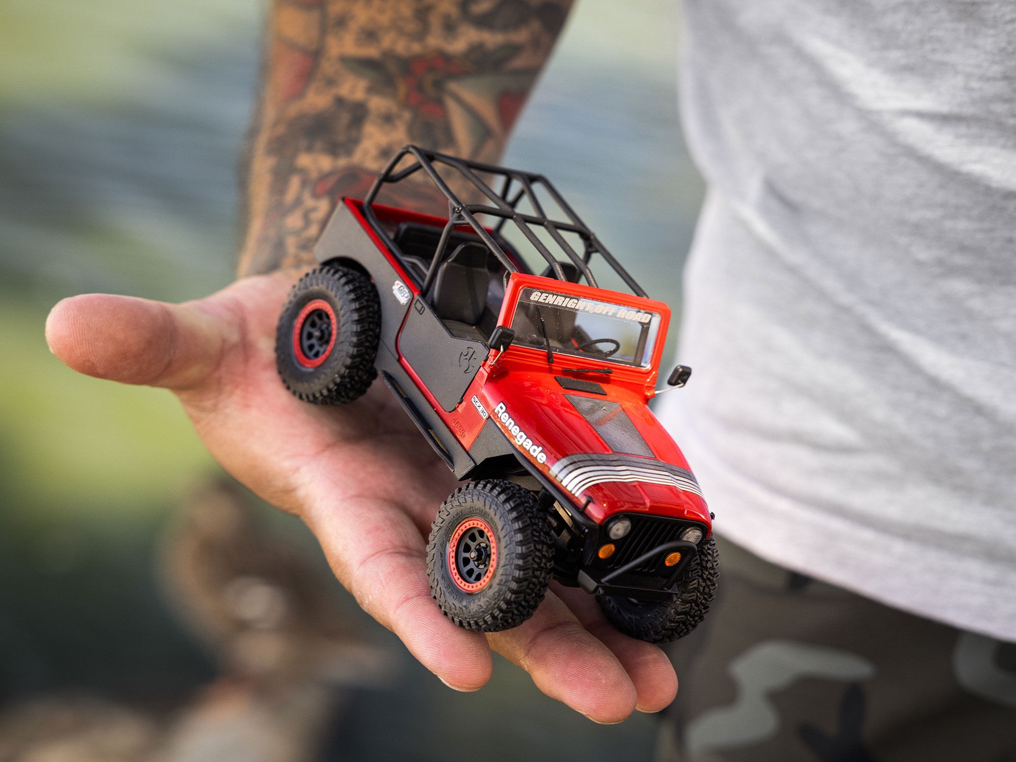 1/30 SCX30 Jeep CJ-7 GenRight 4X4 RTR, Red-21