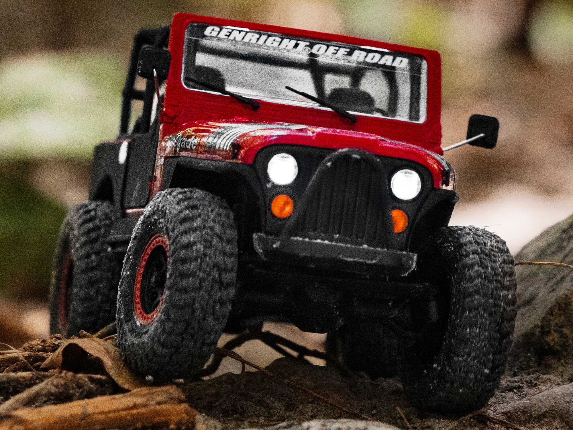 1/30 SCX30 Jeep CJ-7 GenRight 4X4 RTR, Red-22