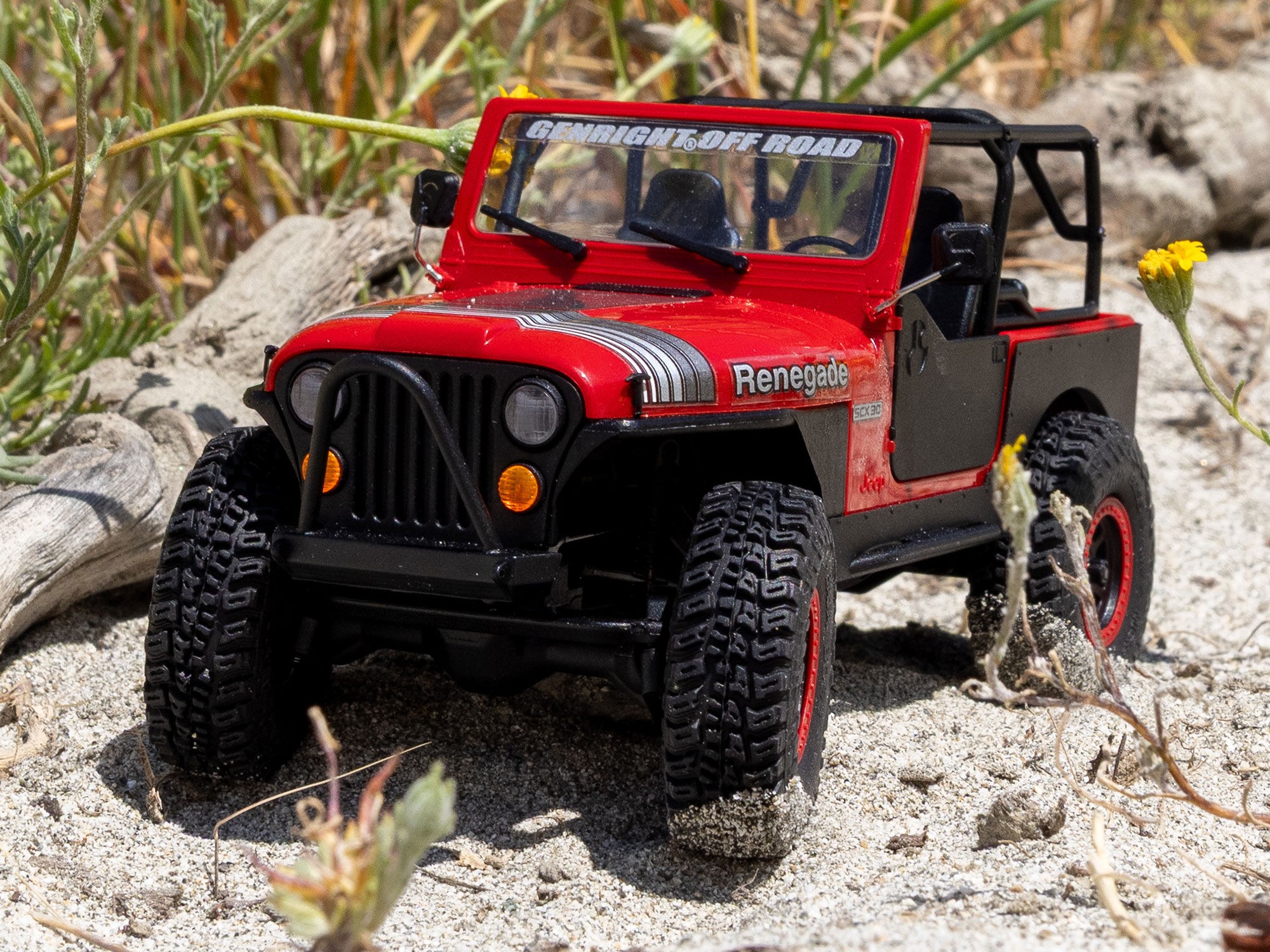1/30 SCX30 Jeep CJ-7 GenRight 4X4 RTR, Red-24
