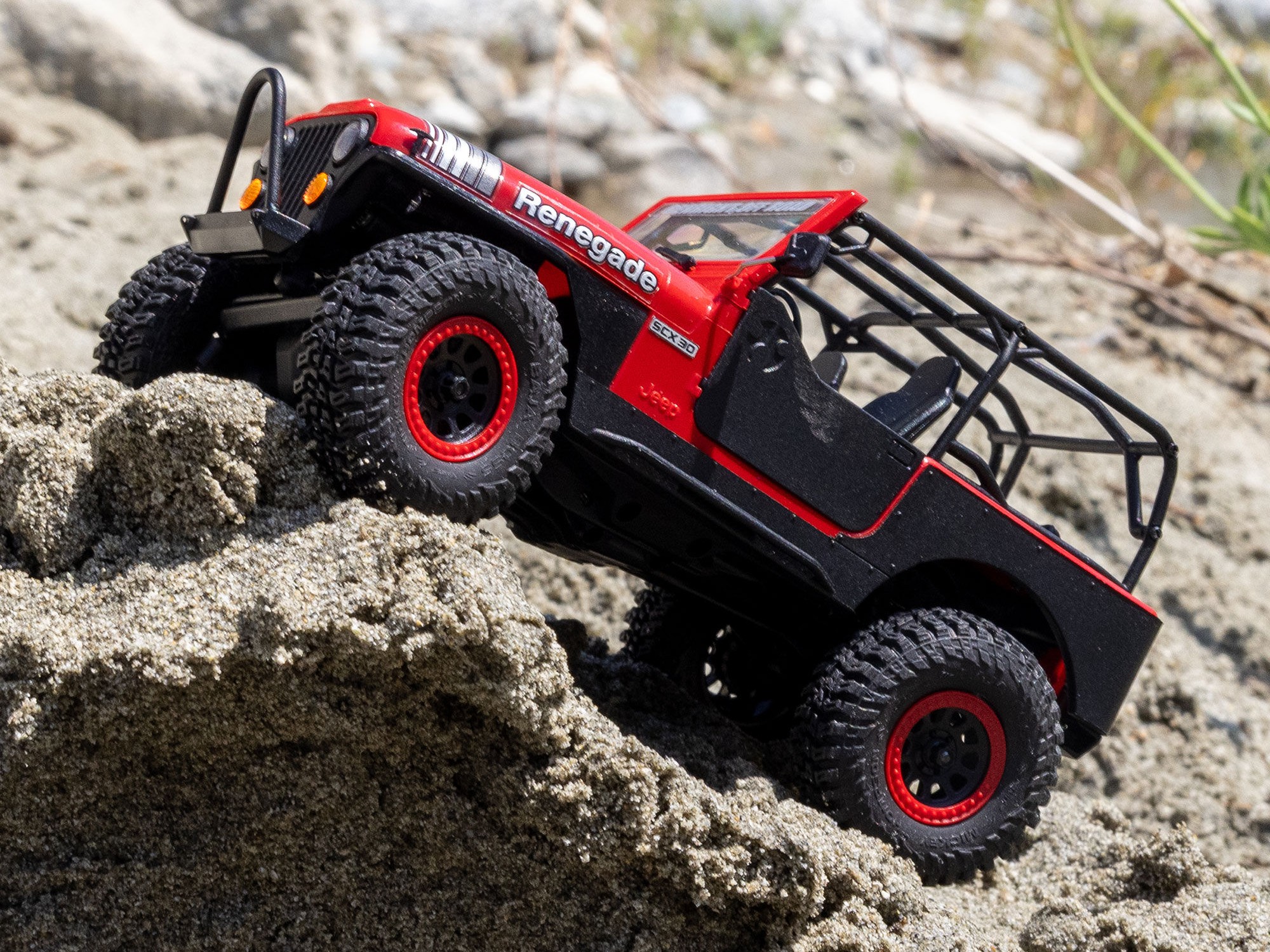 1/30 SCX30 Jeep CJ-7 GenRight 4X4 RTR, Red-25