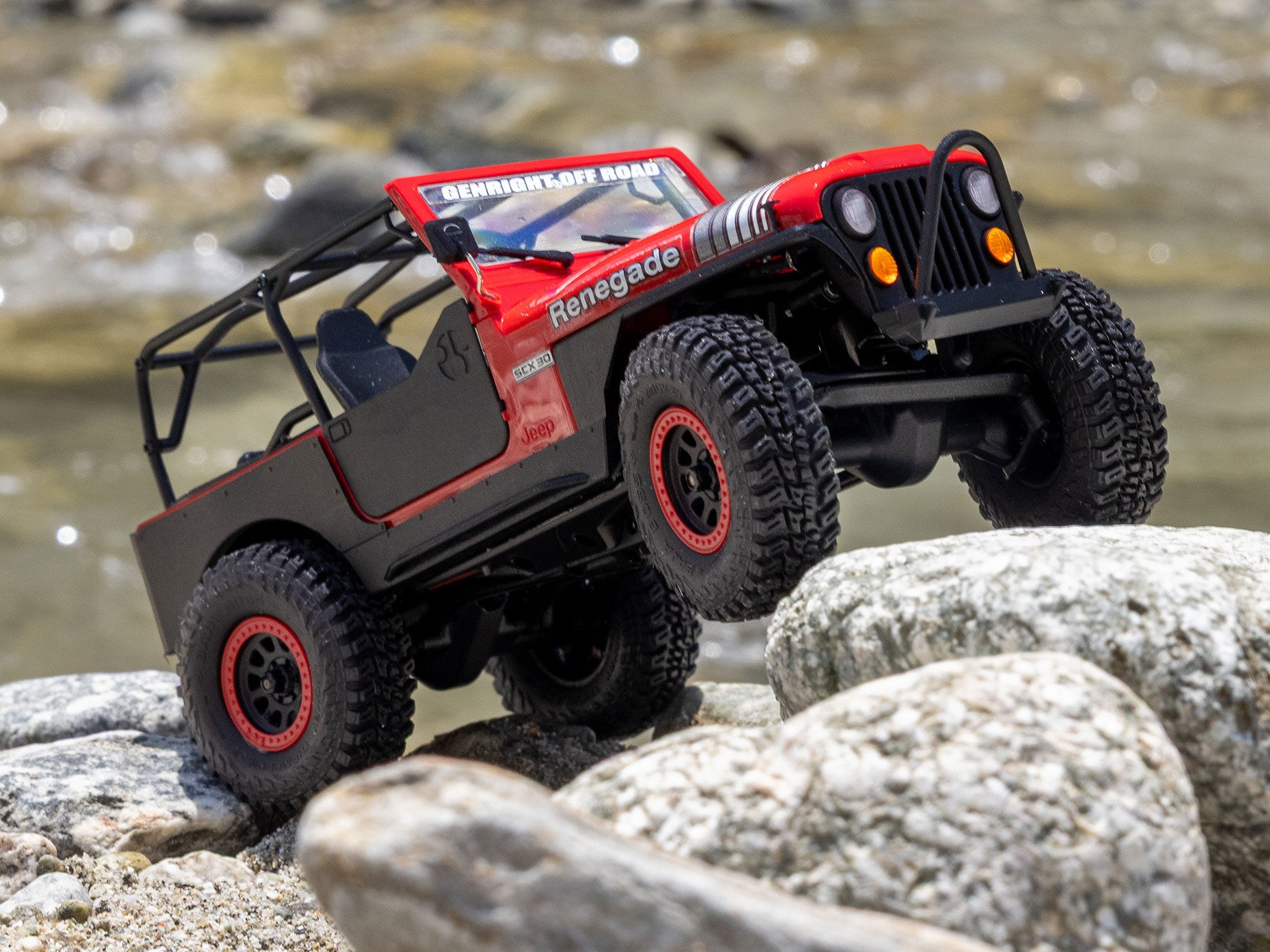 1/30 SCX30 Jeep CJ-7 GenRight 4X4 RTR, Red-26