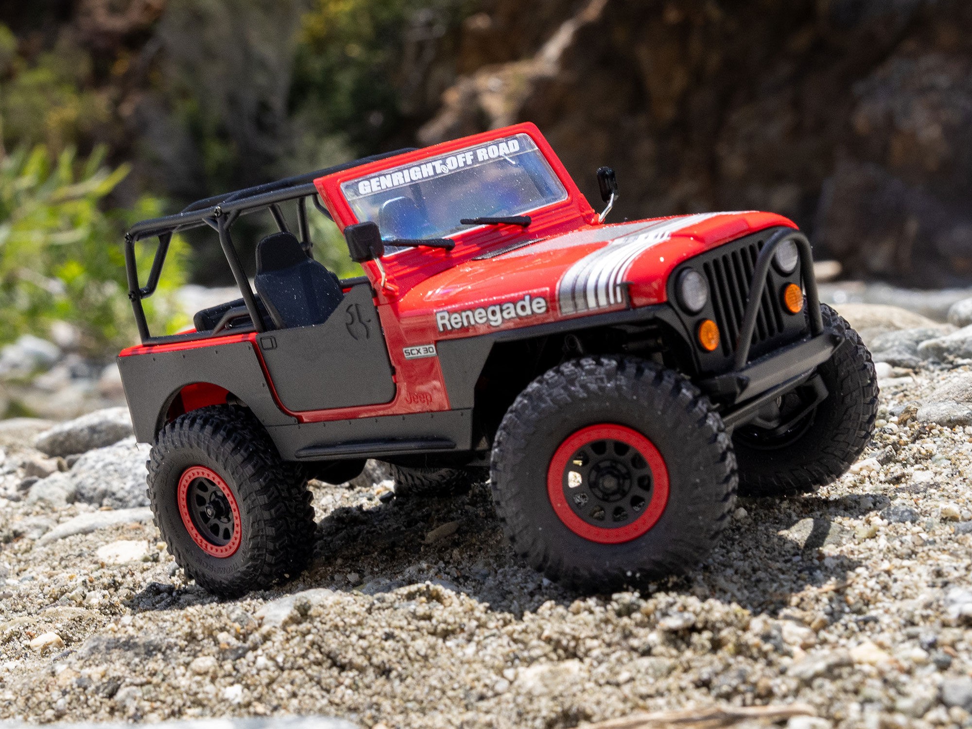 1/30 SCX30 Jeep CJ-7 GenRight 4X4 RTR, Red-27
