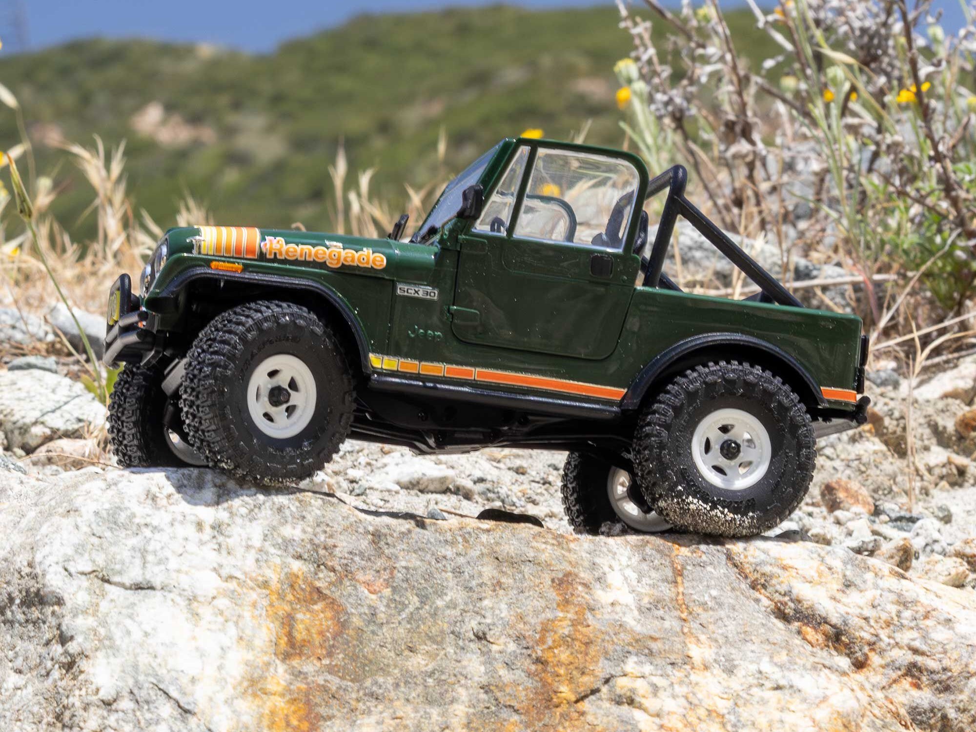 1/30 SCX30 Jeep CJ-7 Renegade 4X4 RTR, Green-24