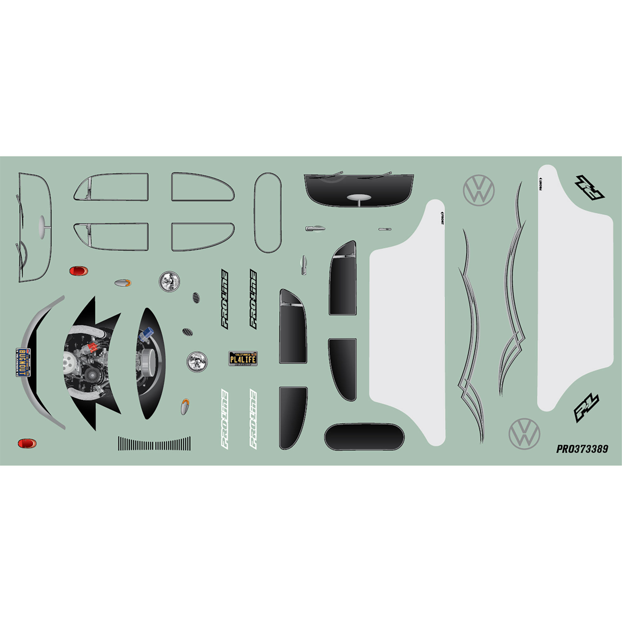 1/30 Pre-Cut Volkswagen Bug Body, Clear: Axial SCX30-8