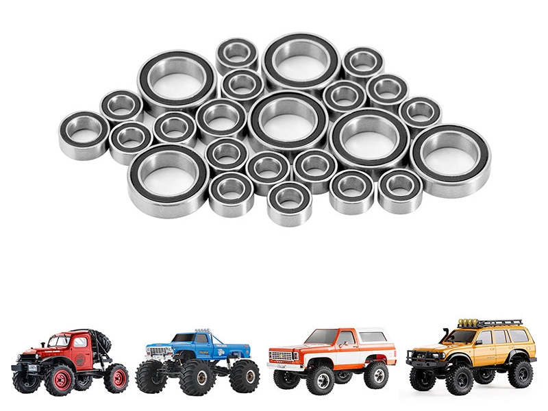 INJORA Sealed Steel Bearing Kit (24 pcs) for 1/24 FMS FCX24 FCX18