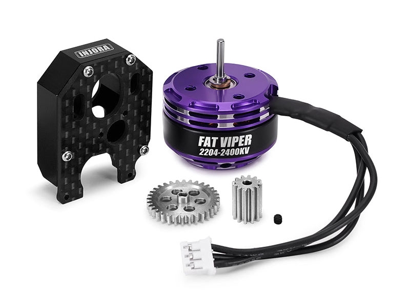 INJORA Fat Viper 2204 Brushless Outrunner Motor 2400kv With Mount For 1/24 SCX24