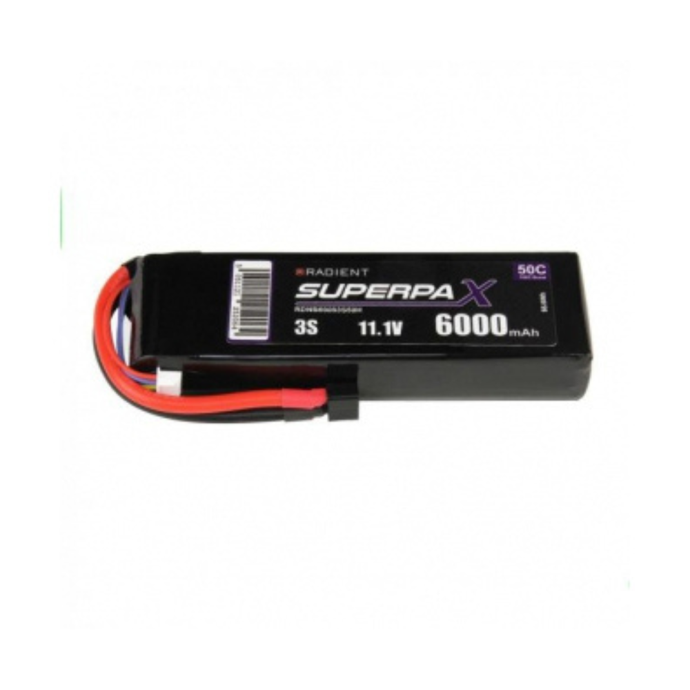 Radient Superpax 3s Lipo 11.1v 6000mAh (deans)