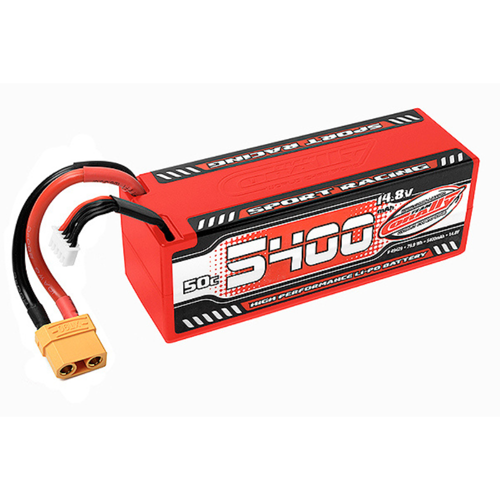 Corally Sport Racing 50c Lipo Battery 5400mAh 14.8v Stick 4s - XT-90