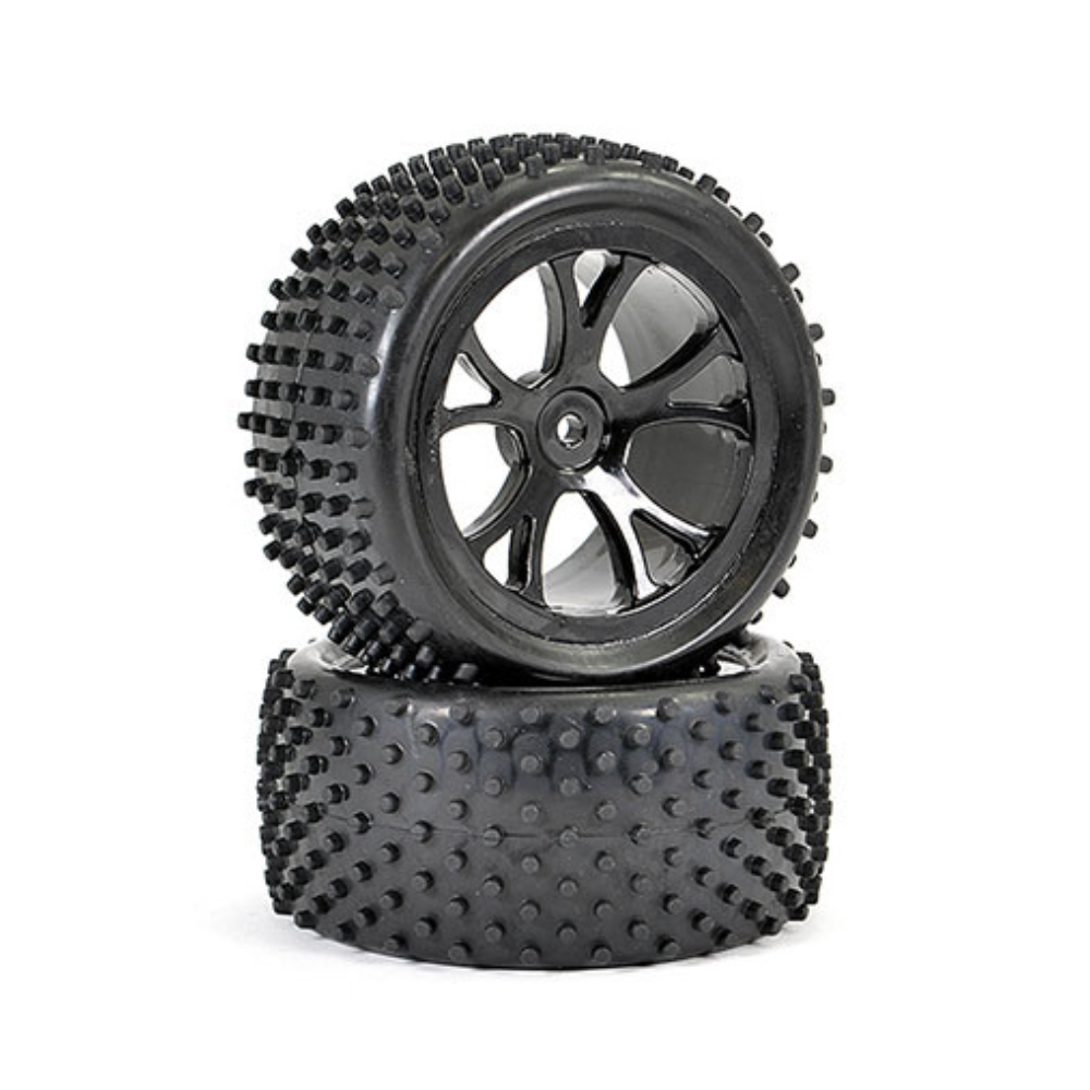 FTX Rear Buggy Wheel and Tyre Set Black - Vantage