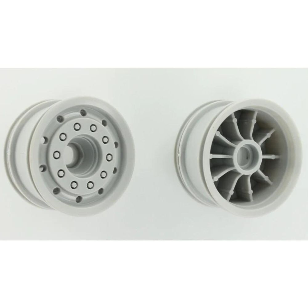Carson 1:14 Truck Front Wheel wide Silver